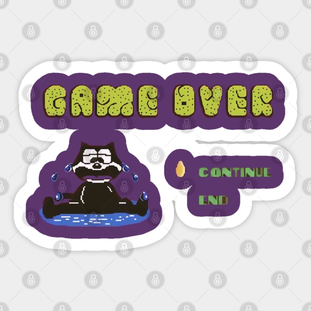 Felix Pixel Retro Game Sticker by Purple lily studio